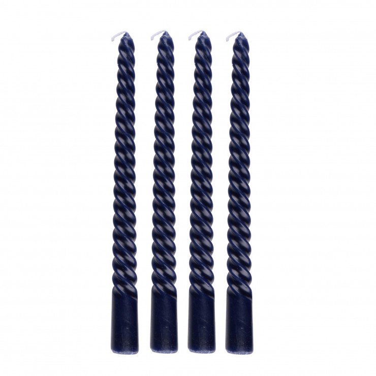 Свечи спиральные 4 шт 7x2x25cm 180gr Dark Blue Articasa