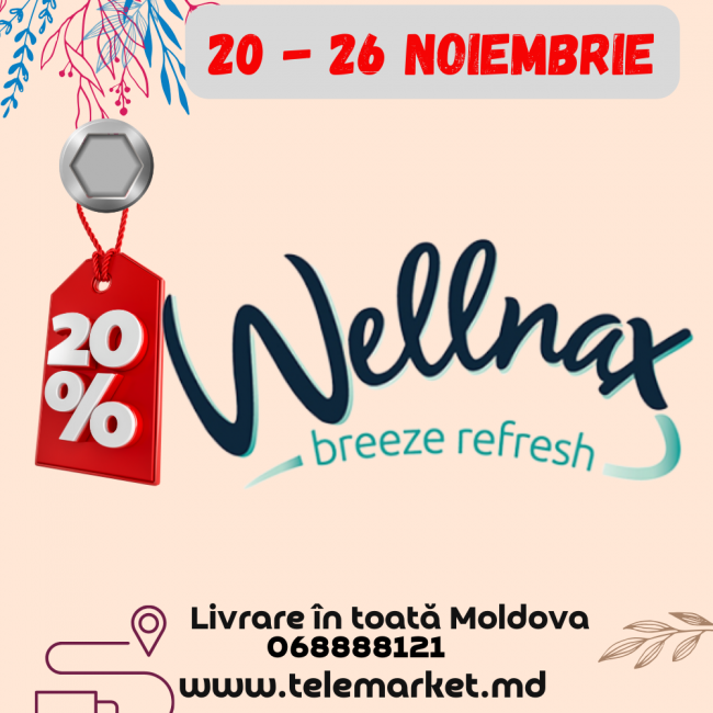 -20% на все товары  Wellnax 20-26 ноября